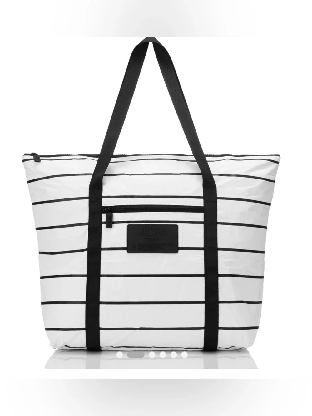 Aloha Collection Zipper Tote Pinstripe